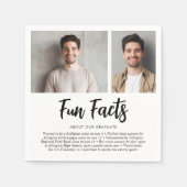Serviette En Papier Graduation 2 Photo Fun Facts (Devant)