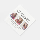 Serviette En Papier Graduation 3-Photo Moderne (Coin)