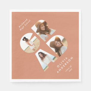 Serviette En Papier Graduation 4 photo moderne pêche personnalisée