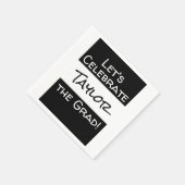 Serviette En Papier Graduation Ajouter un nom | Célébrons la fin (Coin)