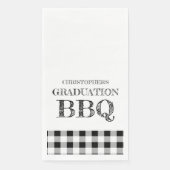 Serviette En Papier Graduation BBQ Gingham (Devant)
