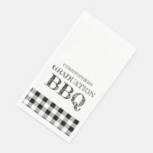 Serviette En Papier Graduation BBQ Gingham (Coin)