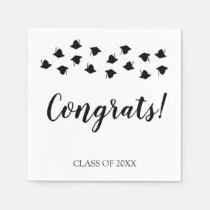 Serviette En Papier Graduation cap toss fêtes de classe personnalisée