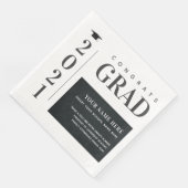 Serviette En Papier Graduation Class of 2021 Fun Facts Modern (Coin)