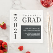 Serviette En Papier Graduation Class of 2021 Fun Facts Modern (En situation)