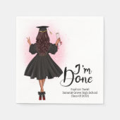 Serviette En Papier Graduation Class Of Party (Devant)