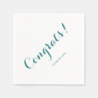 Serviette En Papier Graduation "Classe de" Félicitations Vert