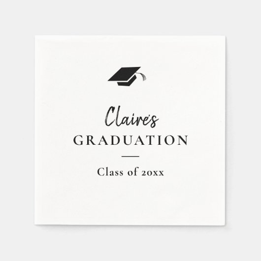 Serviette En Papier Graduation classique simple (Devant)