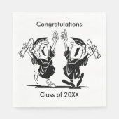 Serviette En Papier Graduation Couple Classe de 20XX Papier serviettes (Devant)