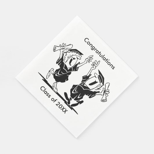 Serviette En Papier Graduation Couple Classe de 20XX Papier serviettes (Coin)