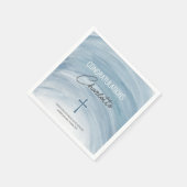 Serviette En Papier Graduation de la Croix Bleue Chrétienne (Coin)