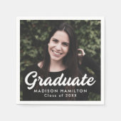 Serviette En Papier Graduation de la photo de script en gras (Devant)