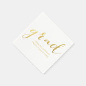 Serviette En Papier Graduation de script or simple (Coin)