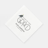 Serviette En Papier graduation de texte minimale simple (Coin)