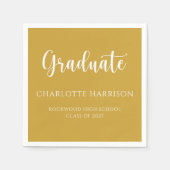 Serviette En Papier Graduation Décontracté Script Papier moderne servi (Devant)