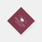 Serviette En Papier Graduation du marron de texte blanc (Coin)