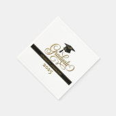 Serviette En Papier Graduation élégante du script (Coin)