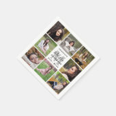 Serviette En Papier Graduation élégante Personnalisée 8 Photo Collage (Coin)