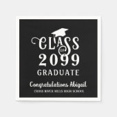 Serviette En Papier Graduation Fancy Class Année Nom du script (Devant)