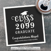 Serviette En Papier Graduation Fancy Class Année Nom du script