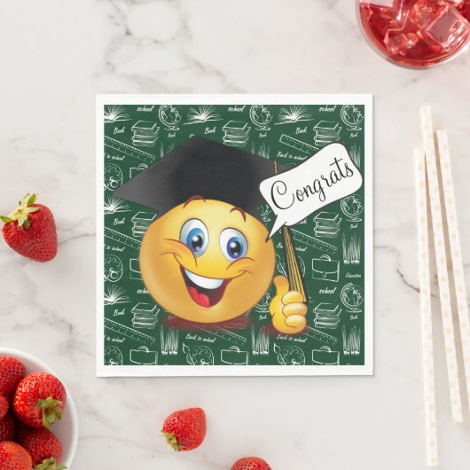 Serviette En Papier Graduation Félicats Papier Napkin (En situation)
