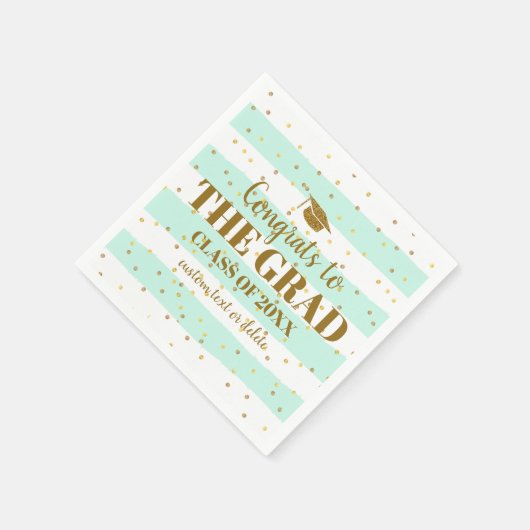 Serviette En Papier Graduation Fêtes Grad Gold Parties scintillant Str (Coin)