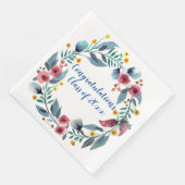 Serviette En Papier Graduation florale (Coin)