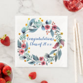 Serviette En Papier Graduation florale (En situation)