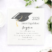 Serviette En Papier Graduation Fun Facts Casquette gradué sur mesure