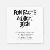 Serviette En Papier Graduation Fun Facts Grad Graffiti Black Custom (Devant)
