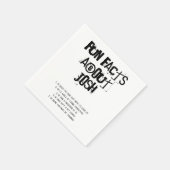 Serviette En Papier Graduation Fun Facts Grad Graffiti Black Custom (Coin)