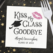 Serviette En Papier Graduation Funny KISS MON CLASSE GOODBYE Nom