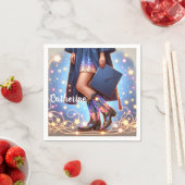 Serviette En Papier Graduation Girl with Cowboy Boots Custom (En situation)