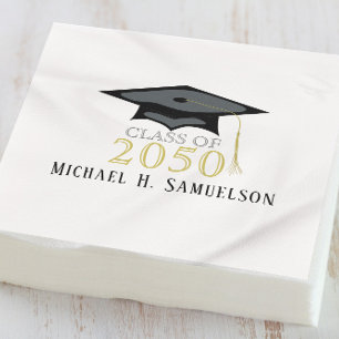 Serviette En Papier Graduation minimaliste Élégant carton classique