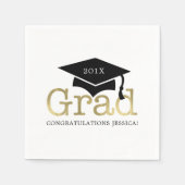 Serviette En Papier Graduation moderne (Devant)