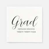 Serviette En Papier Graduation moderne simple (Devant)