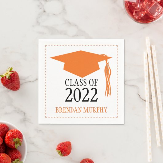 Serviette En Papier Graduation Mortarboard Classe de 2015 (En situation)