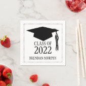 Serviette En Papier Graduation Mortarboard Classe de 2015 (En situation)