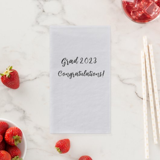 Serviette En Papier Graduation Napkin (En situation)