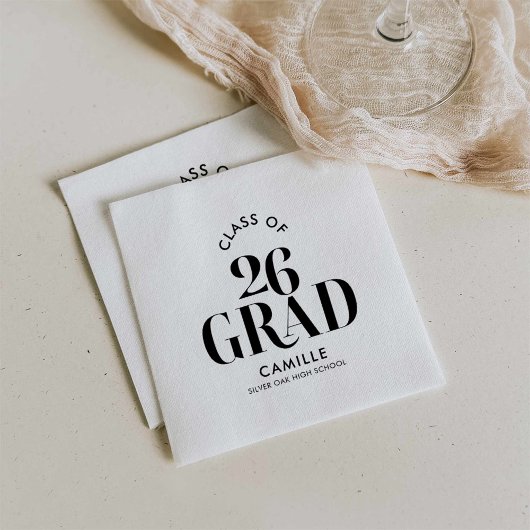 Serviette En Papier Graduation Napkins Class of 2026