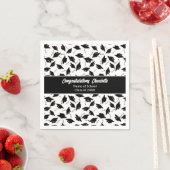 Serviette En Papier Graduation Noir Blanc Casquette Fournitures de la (En situation)