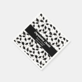 Serviette En Papier Graduation Noir Blanc Casquette Fournitures de la (Coin)