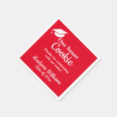 Serviette En Papier Graduation One Smart Cookie Party Red Grad Paper (Coin)