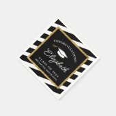 Serviette En Papier Graduation Parties scintillant or Script Graduatio (Coin)