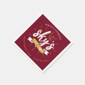 Serviette En Papier Graduation Party 2024 Burgundy Grad Paper (Coin)