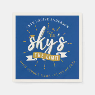 Serviette En Papier Graduation Party Blue Sky's the Limit 2025 Paper