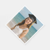 Serviette En Papier Graduation party photo script luncheon (Coin)