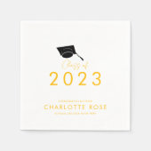 Serviette En Papier Graduation Party Script Grad 2025 Papier (Devant)