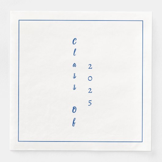 Serviette En Papier Graduation Party Student Graduate Class Of 2025 (Devant)