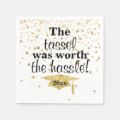 Serviette En Papier Graduation Party Tassel Worth the Hassle (Devant)
